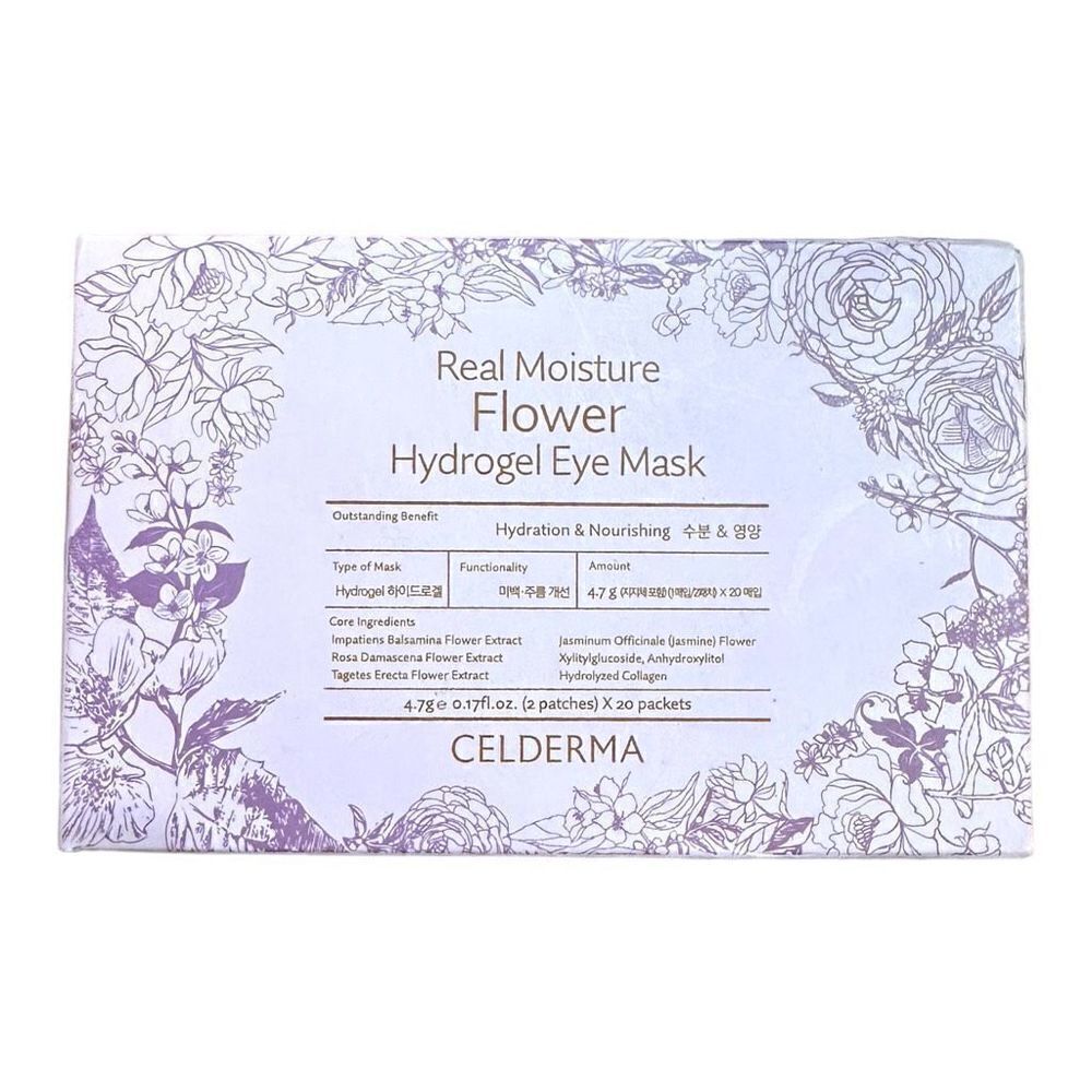 Celderma Real Moisture flower hydrogel eye mask-sealed box of 20 packets